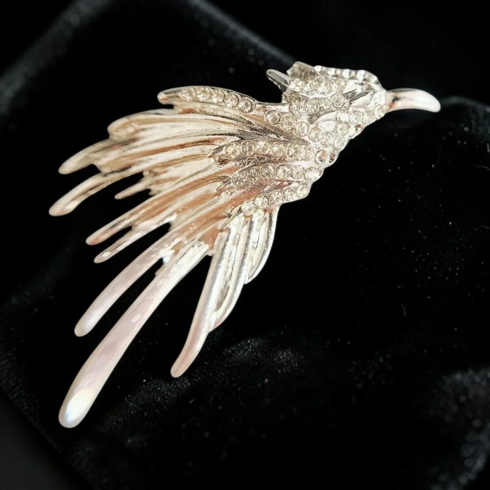Silver brooch, eagle brooch, bird brooch, fashion brooch, animal brooch pin - Picture 1 of 7